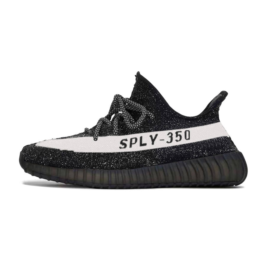 Adidas Originals Yeezy Boost 350 Abrasion Resistant Low top Casual Shoes Unisex Black White