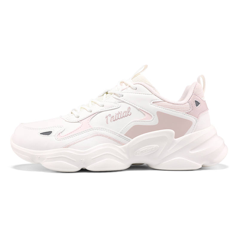 361° Comfortable And Versatile, Fleece Lined Low top Casual Shoes Women's White Pink