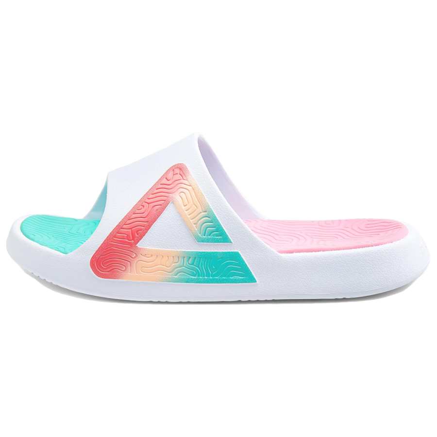 PEAK Tai Ji1.0 Slide Slippers Women's White Green Pink