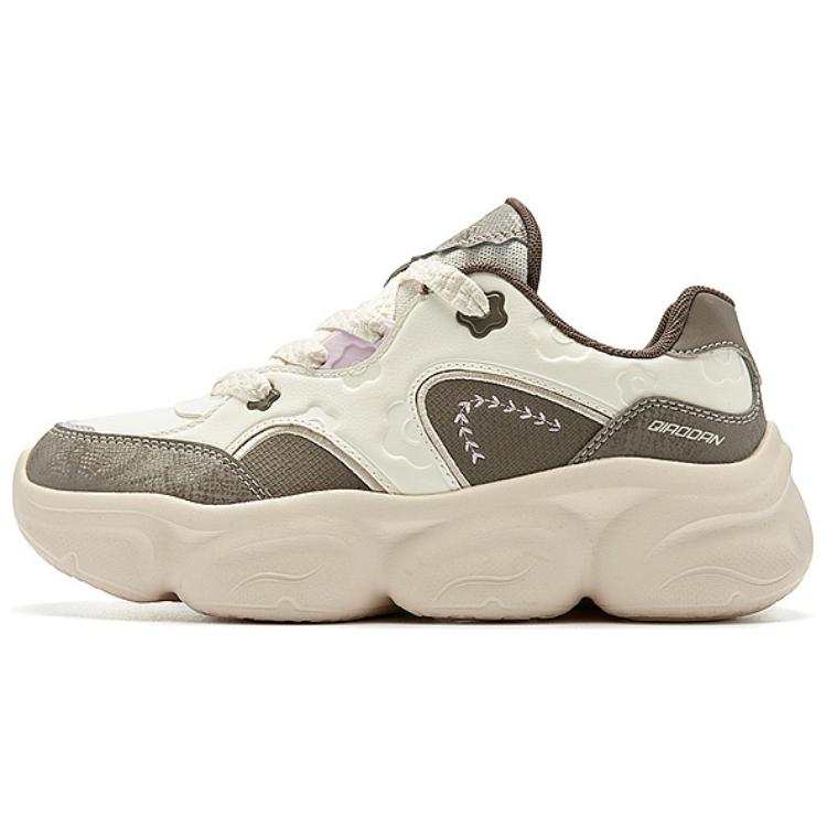 QIAODAN Elf Meow TD Low top Casual Shoes Women's Beige Brown