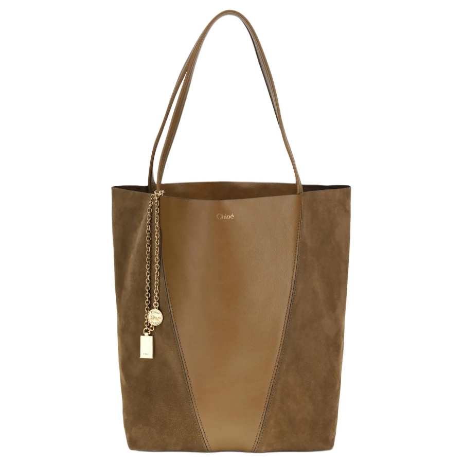 Chloé Chloe Spin Cow Leather Shoulder Bag Women's Yellow Brown
