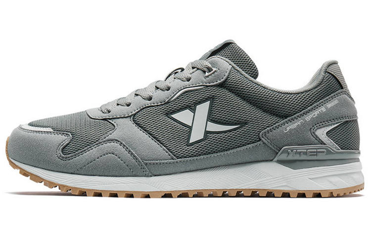 XTEP Textile, Synthetic Leather Comfortable Cushioning Abrasion Resistant Lightweight Low top Sports Casual Shoes Men's