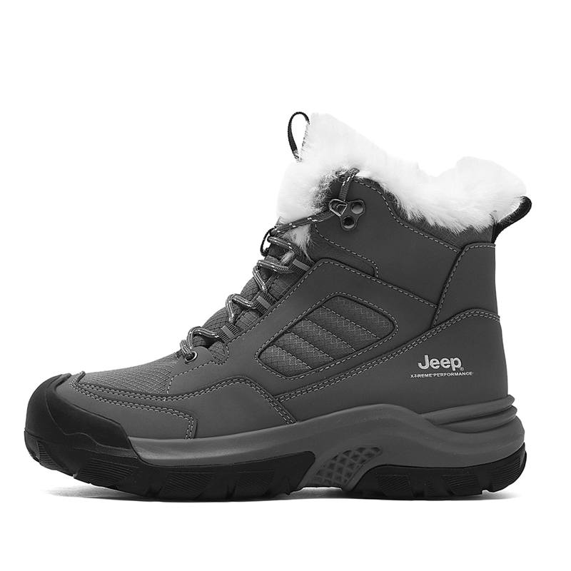 Jeep Jeep Cow Split Leather Short Snow Boots Men's