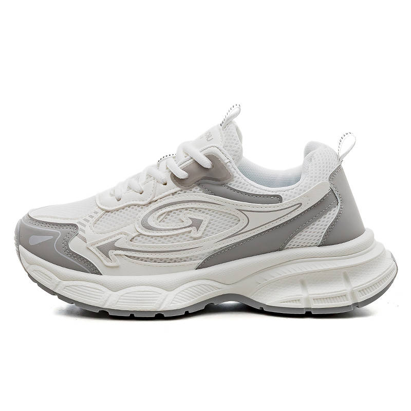 HUANQIU Cushioning Slip Resistant Height Increasing Low top Casual Shoes Men's Beige Gray