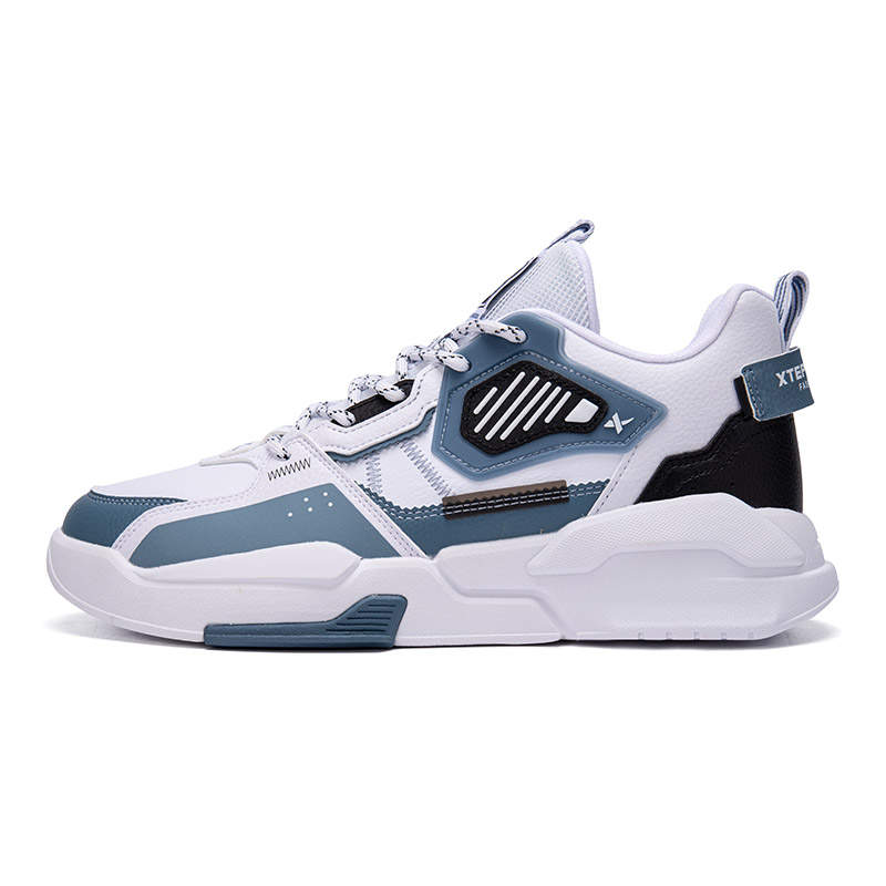 XTEP XTEP Comfortable Coverage Lightweight Coverage High top Casual Shoes Men's White Blue Black