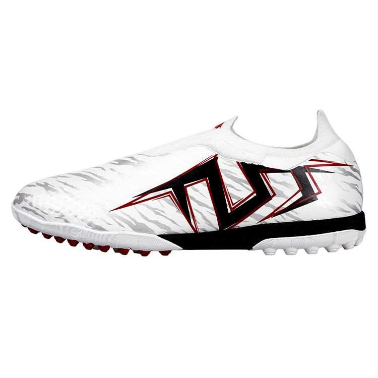 TLSS. TF Turf Artificial Turf Cushioning Breathable Anti Twist Soccer Shoes Men's White Black