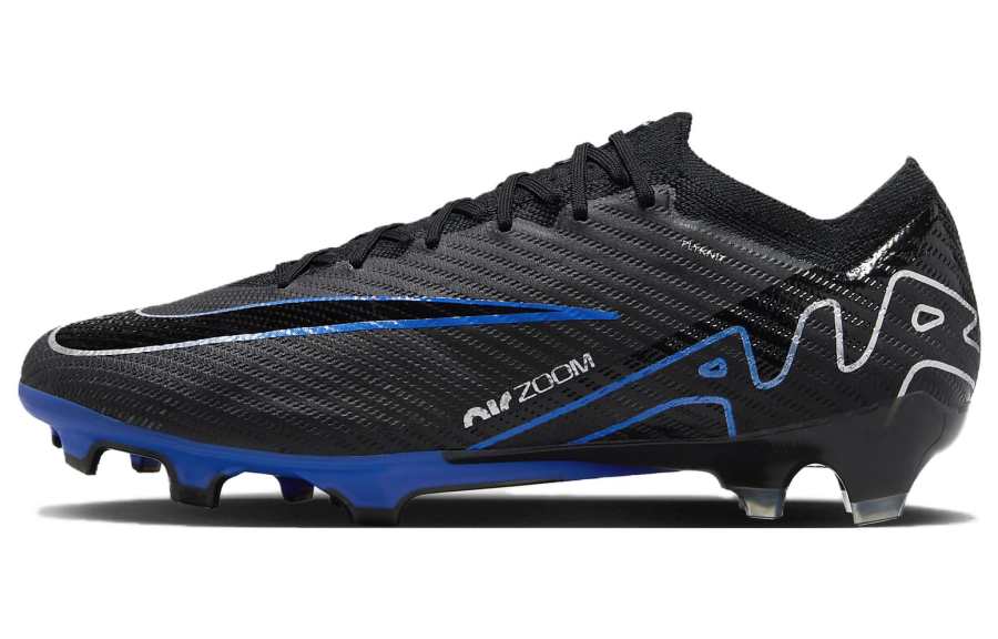 Nike Nike Mercurial Vapor 15 Slip Resistant Abrasion Resistant Soccer Shoes Unisex Black Blue