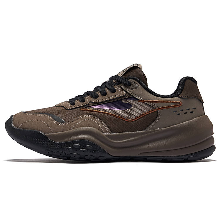 Erke Slip Resistant Abrasion Resistant Low top Casual Shoes Men's Dark Sandalwood Brownstone