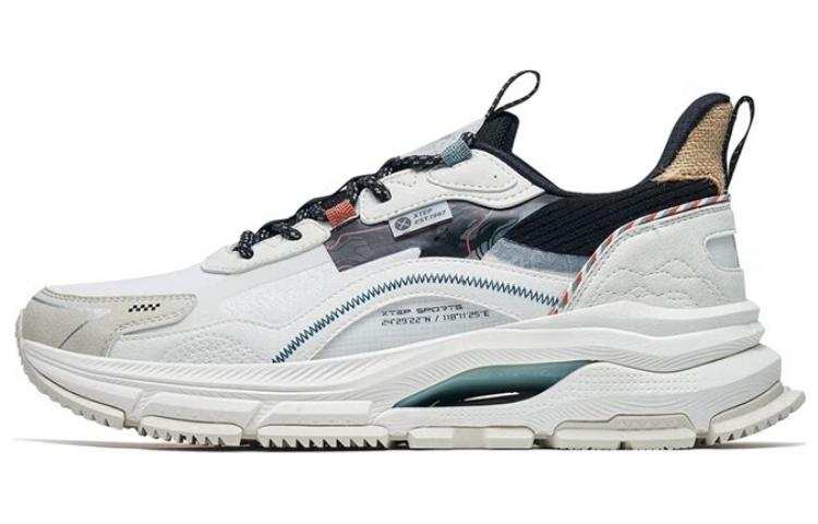 XTEP Shanhai Collection Textile, Synthetic Leather Abrasion Resistant Low top Casual Shoes Men's
