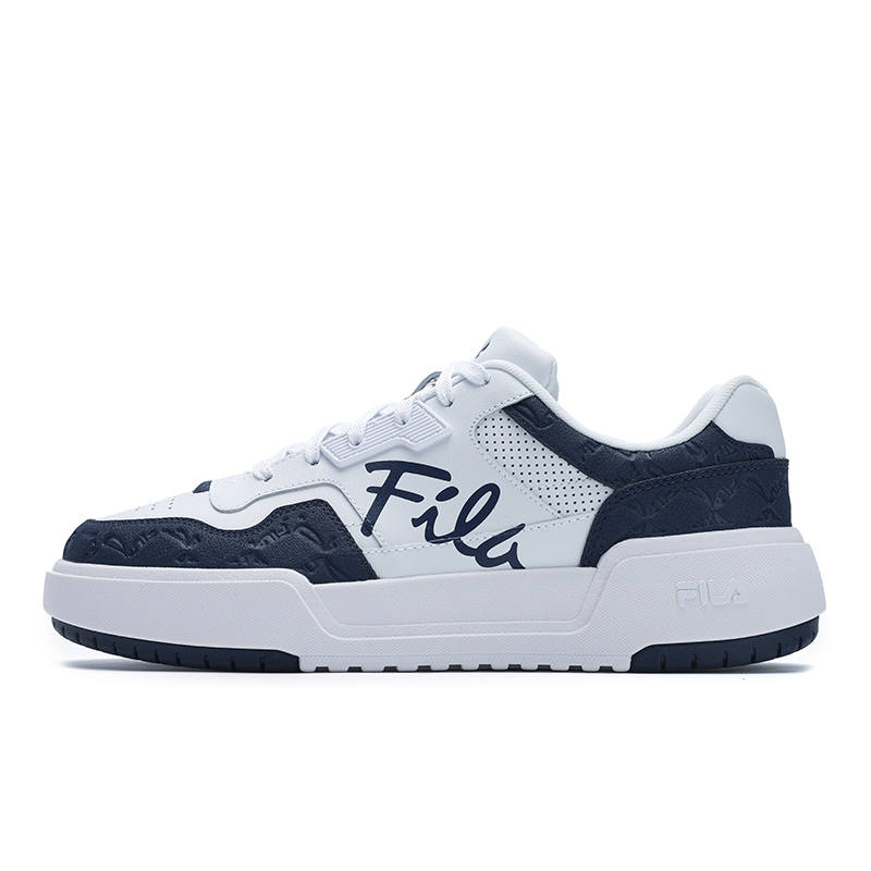 FILA CAMPUS Square Shoes Synthetic Leather, Split Cow Leather Cushioning Abrasion Resistant Lightweight Low top