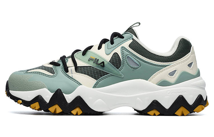 FILA Oakmont 2 Euro Comic 2 Textile, Leather Low top Casual Shoes Men's Green Beige White
