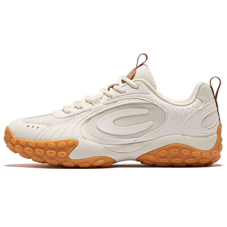 Erke Flash Moon Abrasion Resistant Breathable Low top Casual Shoes Women's Unbleached Original Color Microcrystal White