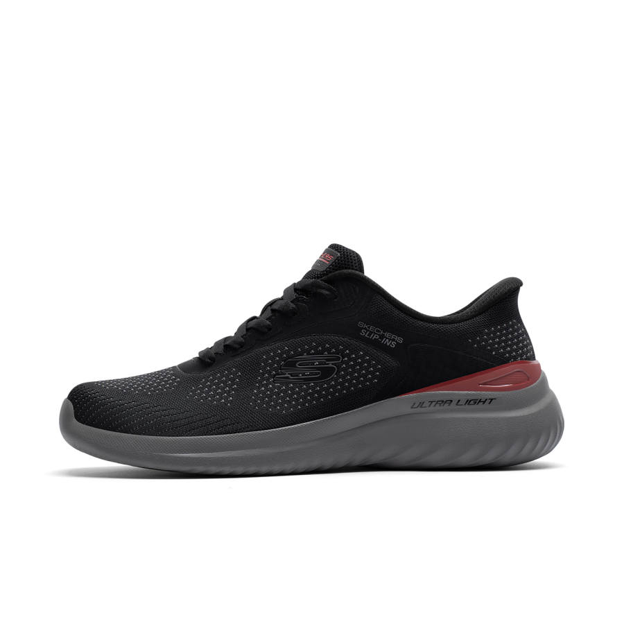 Skechers Slip Ins Slip Resistant Slip Resistant Low top Casual Shoes Men's Black Red