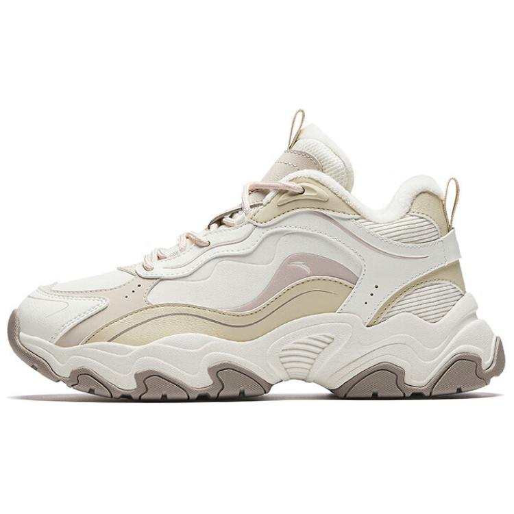 Anta Meteorite Synthetic Leather Fleece Lined Comfortable Slip Resistant Thermal Mid top Casual Shoes Women's