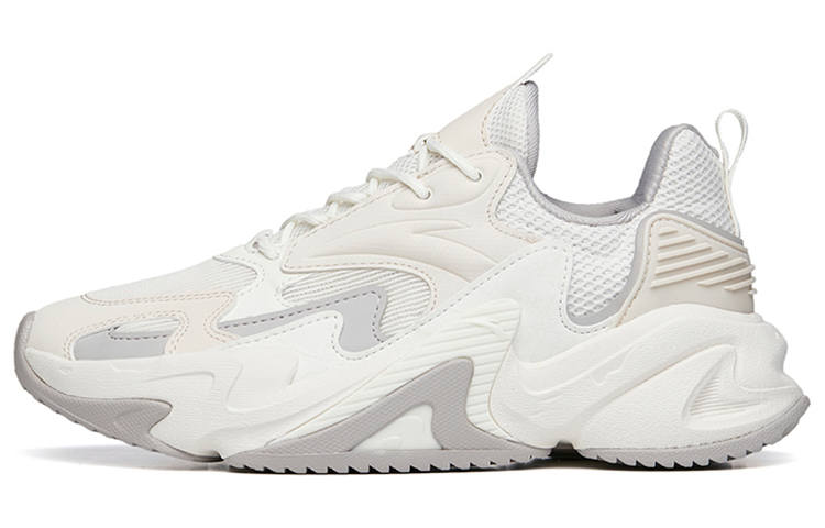 ANTA Walker 3.0 Casual Shoes Women's Low Top Ivory White/Mud Gray/Night Mist Gray