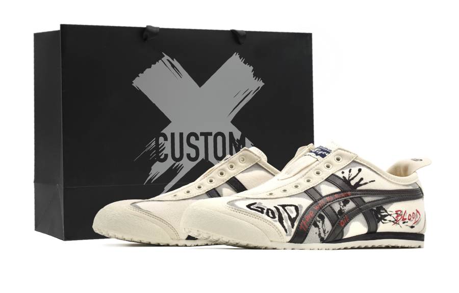 Onitsuka Tiger MEXICO 66 Blood Black Gold Low top Casual Shoes Unisex Beige Yellow