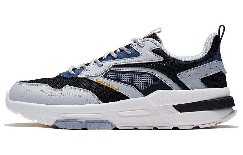 361° Versatile Slip Resistant Abrasion Resistant Low top Casual Shoes Men's Gray Black