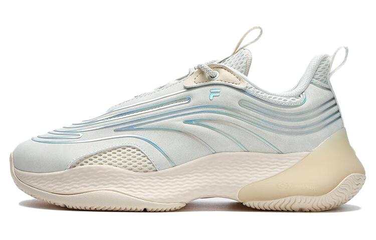 FILA FUSION Ray 2 Textile, Synthetic Leather, TPU Low top Casual Shoes Women's White Umber