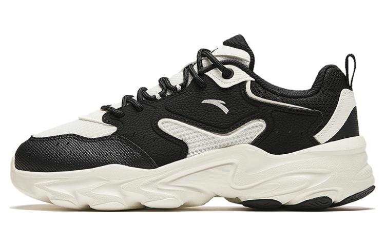 Anta Cushioning Slip Resistant Low top Casual Shoes Women's Black White