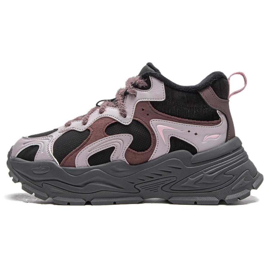 Li-Ning Li Ning Star WNTR Fleece Lined, Versatile Comfortable Wear resistant And Lightweight Mid top Casual Shoes Women's