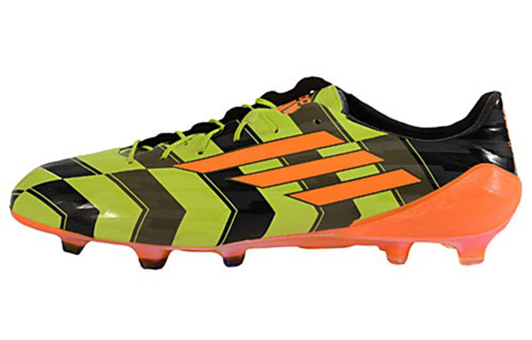 Adidas Adidas F50 FG Firm Ground Natural Grass Slip Resistant Soccer Shoes Men's Green Orange Black