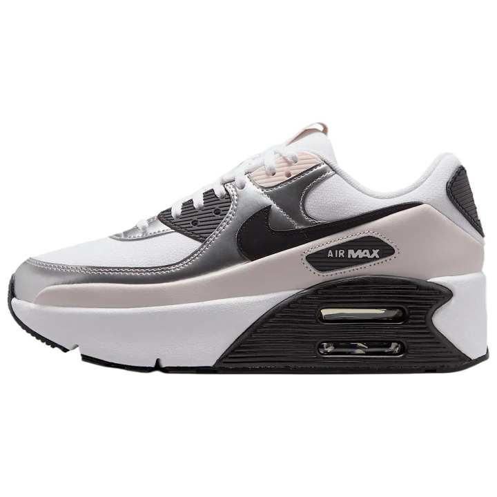 Nike Nike Air Max 90 LV8 White Phantom Metallic Silver Black Women's