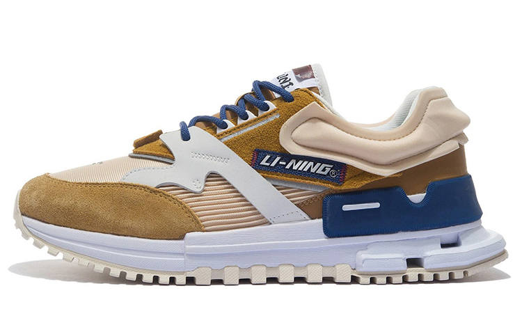 Li-Ning Li Ning 001 Ingenuity Cushioning Slip Resistant Abrasion Resistant Low top Casual Shoes Men's Bone Brown