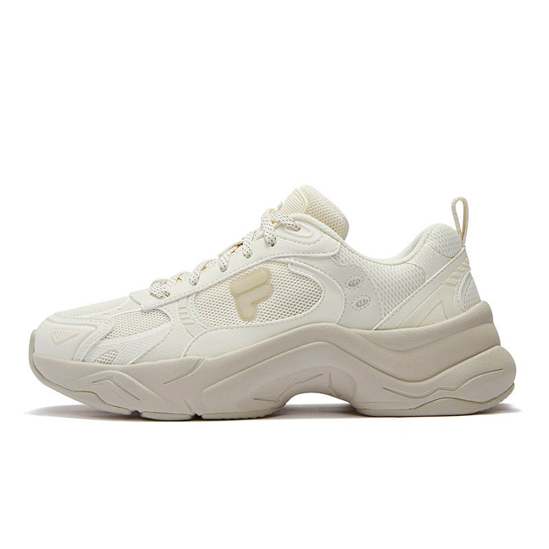 FILA FUSION UNIQUE Abrasion Resistant Breathable Low top Casual Shoes Women's Antique White
