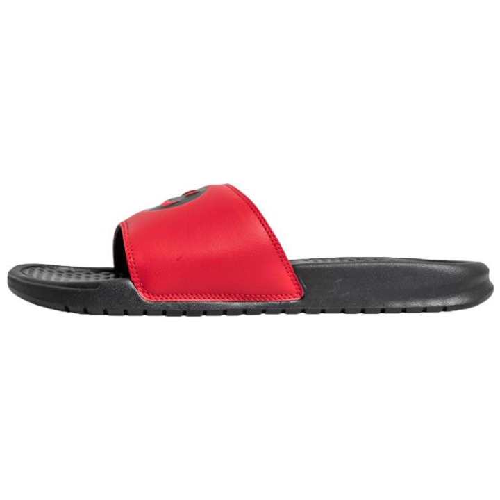 Nike Nike Benassi Just Do It Print Slippers 'Black Red'