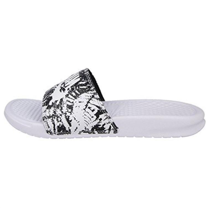 Nike Nike Benassi JDI Slip Resistant Abrasion Resistant Slide Slippers Men's White Black