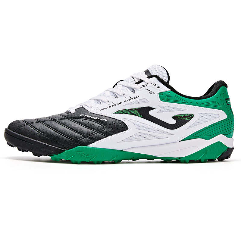 Joma TF Turf Synthetic Leather Cushioning Abrasion Resistant Cushioning, Wear Resistant Soccer Shoes Men's Black