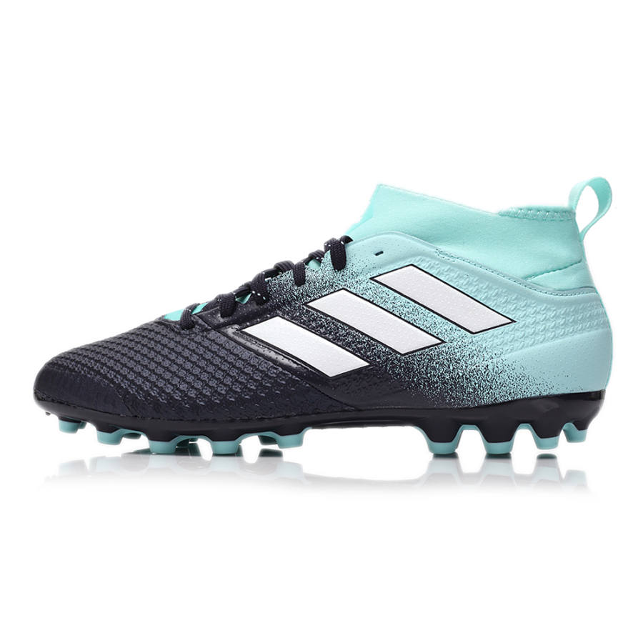Adidas Adidas AG Artificial Ground Slip Resistant Abrasion Resistant Soccer Shoes Unisex Black Blue