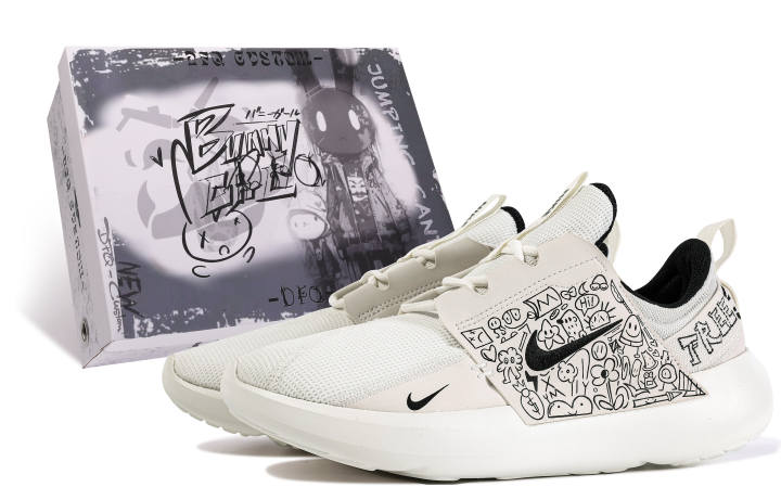 Nike Nike E Series AD Fabric Cushioning Slip Resistant Cushioning Slip Resistant Low top Casual Shoes Men's White Black