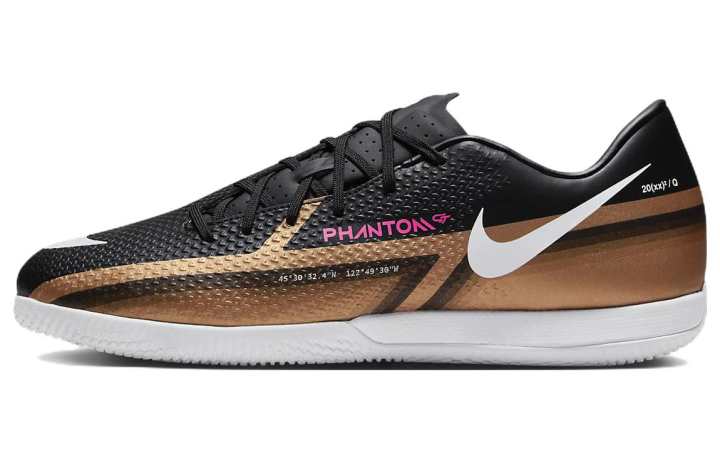 Nike Nike Phantom GT2 Academy IC Soccer Shoes Unisex Black Gold White