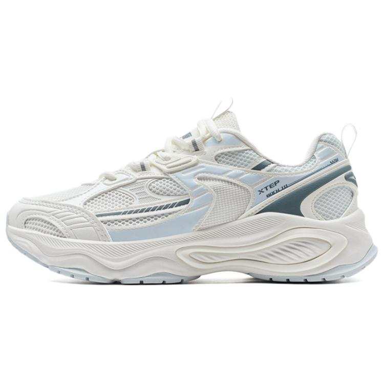 XTEP Slip Resistant Abrasion Resistant Low top Casual Shoes Women's White Blue