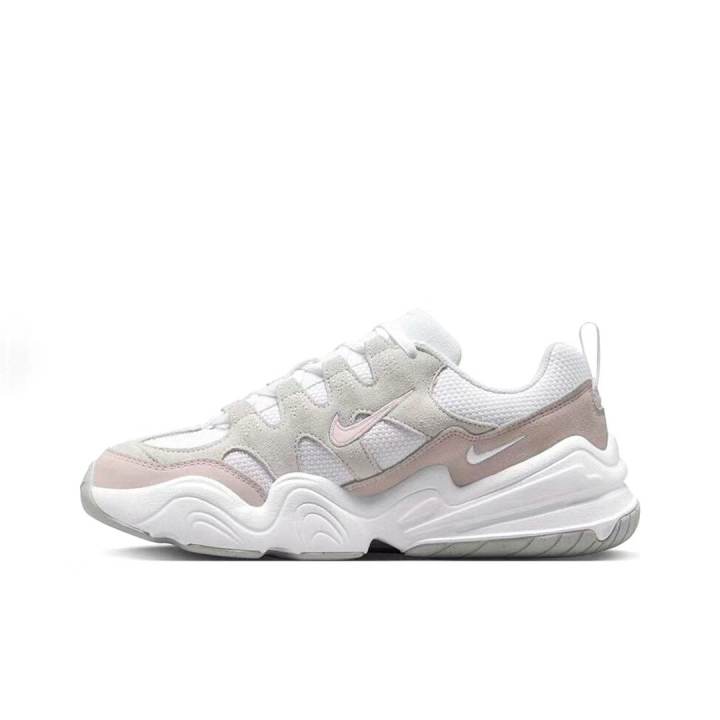 Nike Nike Tech Hera Pink Beige Soft Elegance Abrasion Resistant Low top Casual Shoes Unisex White Pink