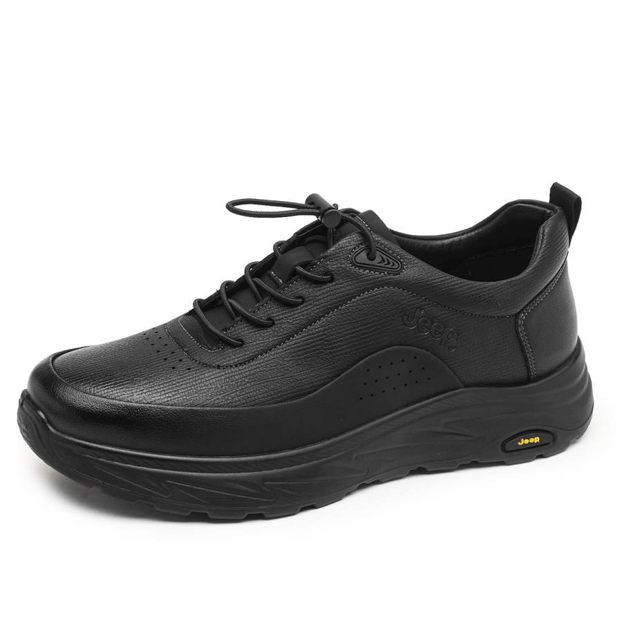 Jeep Darth Vader Cow Split Leather Breathable And Slip Resistant Low top Casual Shoes Men's