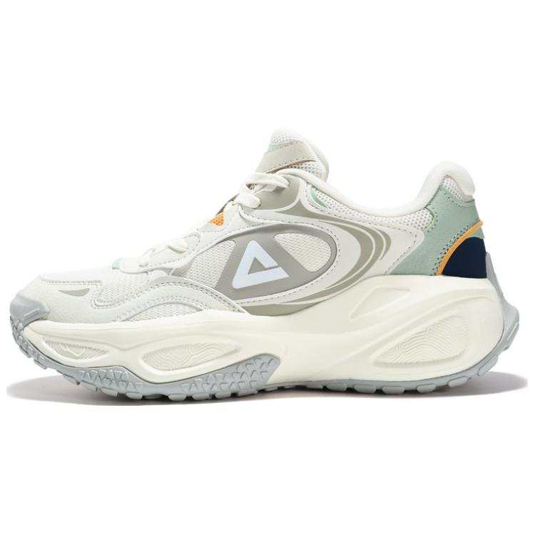 PEAK Taichi Puffy Shoes Abrasion Resistant Low top Casual Shoes Unisex White