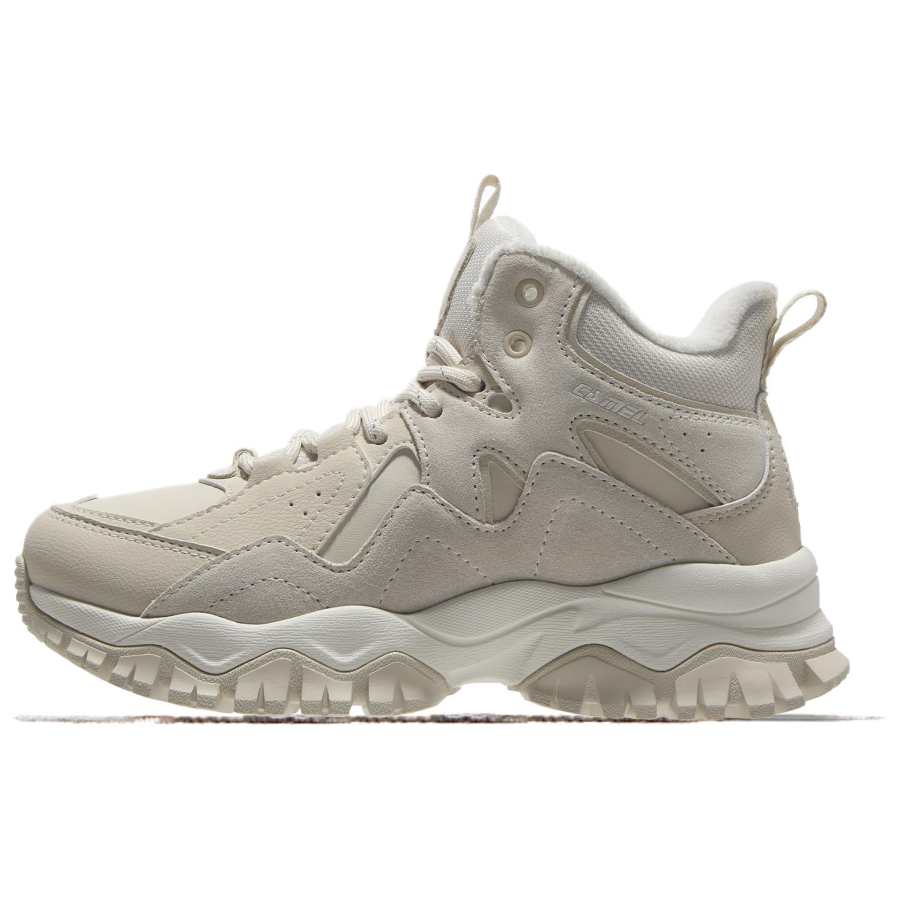 CAMEL Fashion Comfortable Fleece Lined Slip Resistant Abrasion Resistant Height Increasing Thermal Mid top Casual Shoes