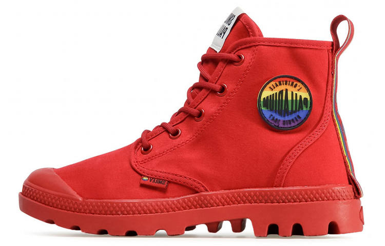 Palladium Pampa Crew Combat Boots Women's Red