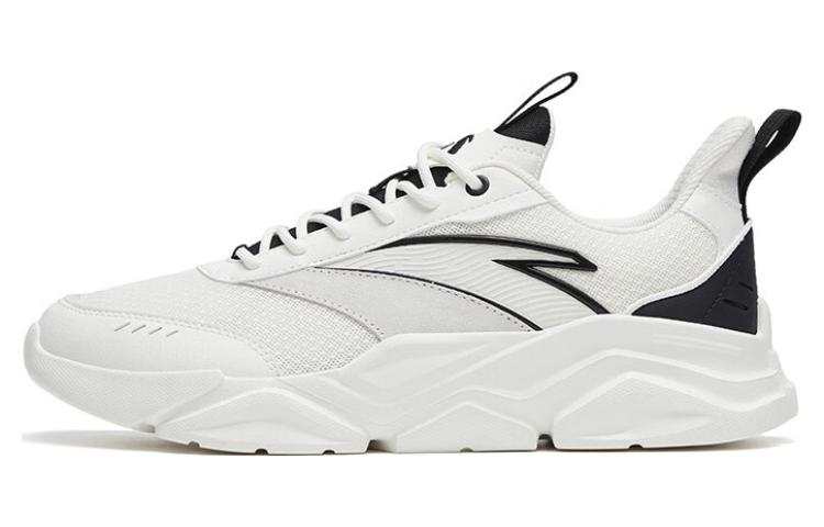 Anta Slip Resistant, Abrasion Resistant, Lightweight Low top Sports Casual Shoes White Black