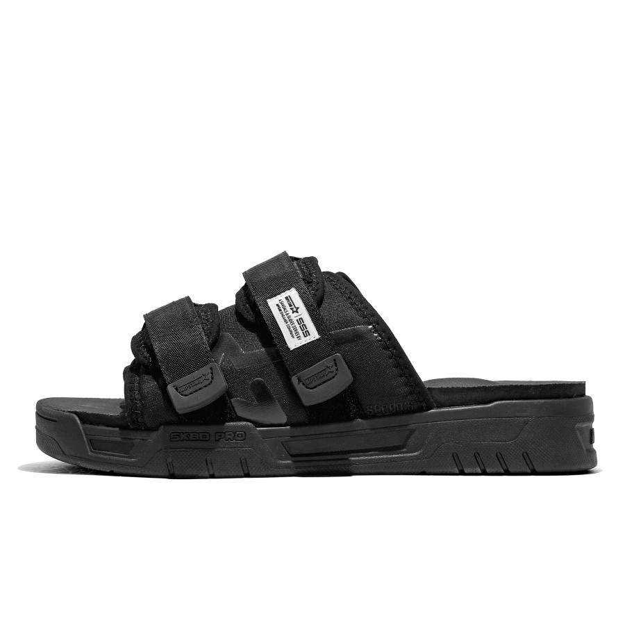 RIPSTAR Outing Abrasion Resistant Quick Dry Cushioning Slide Slippers Unisex Black
