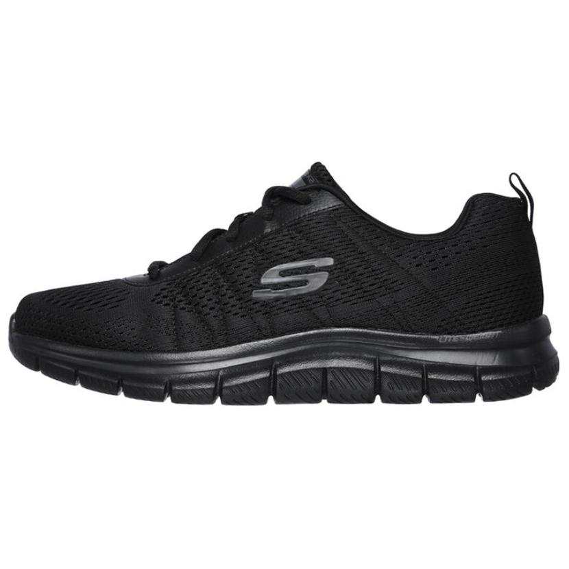 Skechers Track Moulton Mesh, Textile Low top Casual Shoes Men's Black