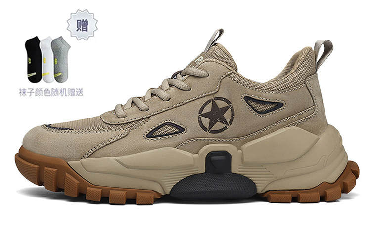 JEEP SPIRIT Slip Resistant Abrasion Resistant Low top Sports Casual Shoes Unisex Brown