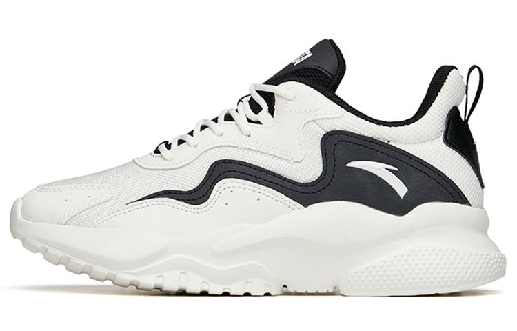 Anta Cushioning Abrasion Resistant Breathable Low top Casual Shoes Women's White Black