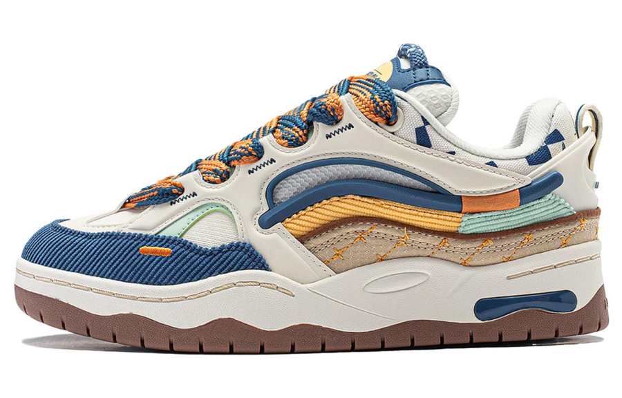 Li-Ning Li Ning CF Tracing, Reputation Comfortable And Breathable Cushioning, Wear Resistant Low top Casual Shoes Men's Ecru