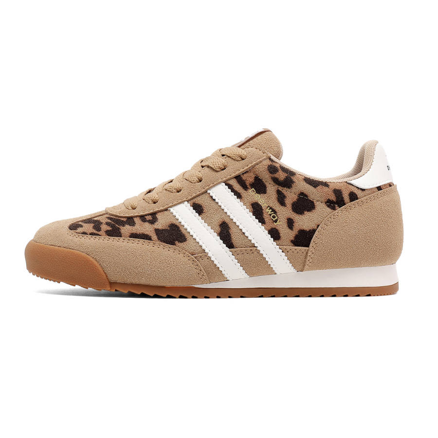 DEERWAY Low top Casual Shoes Women's Leopard Print