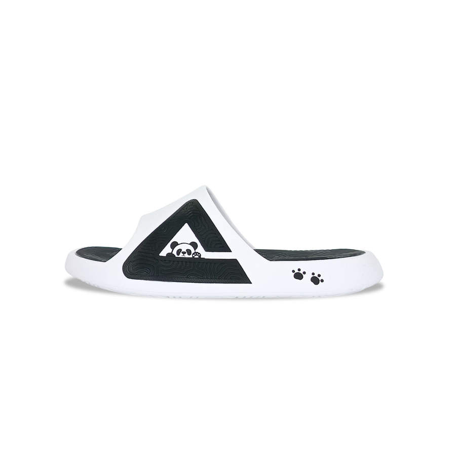 PEAK Quiet Slip Resistant Abrasion Resistant Quiet Slip Resistant Abrasion Resistant Slide Slippers Men's White Black