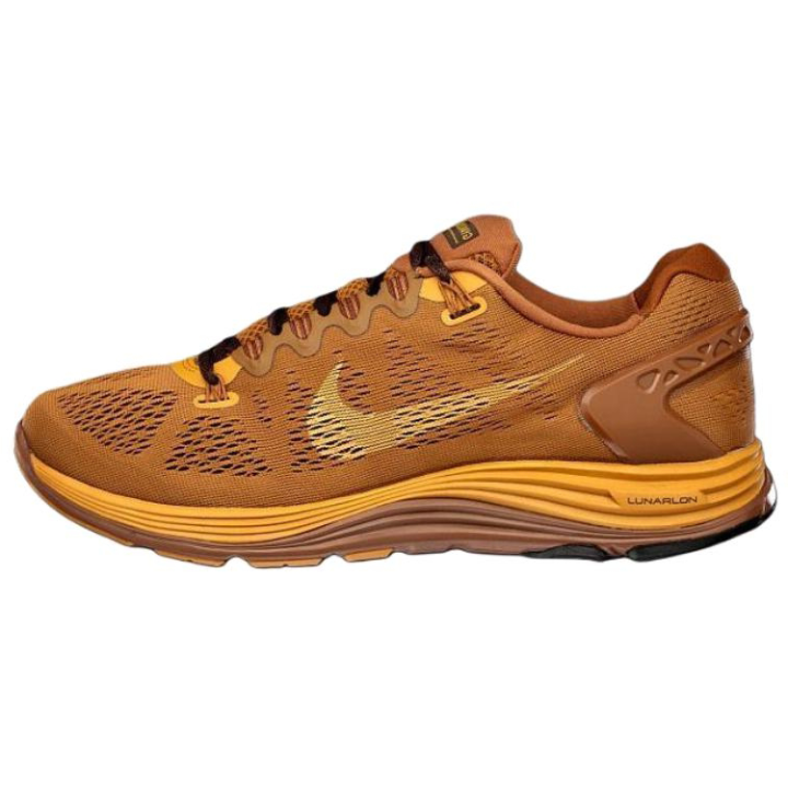 Nike Nike Lunarglide+5 Slip Resistant Abrasion Resistant Slip Resistant Abrasion Resistant Low top Casual Shoes Men's Brown