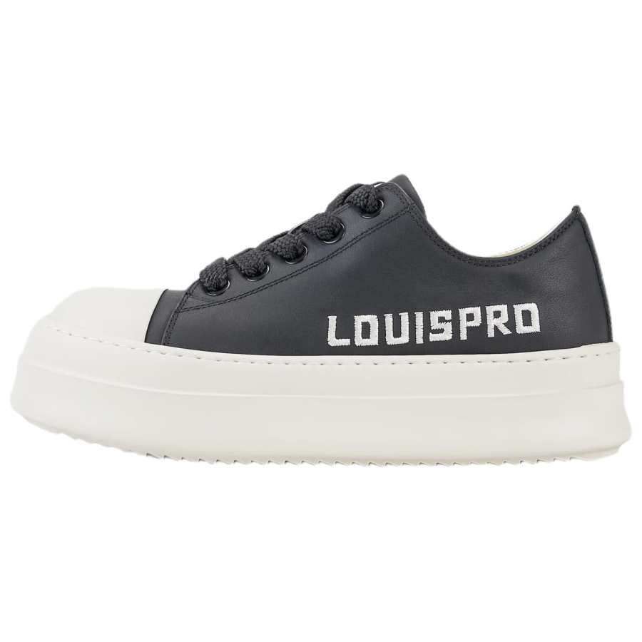 LOUISPRO Cushioning Abrasion Resistant Coverage Low top Casual Shoes Men's White Black